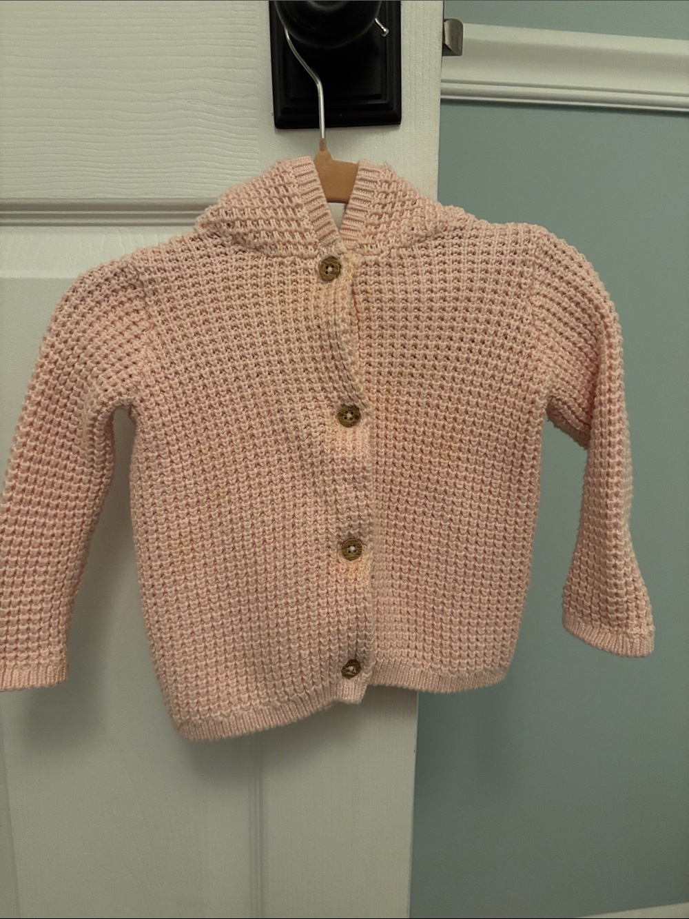 Carter’s Girls' Pink Hooded Knit Cardigan Jacket